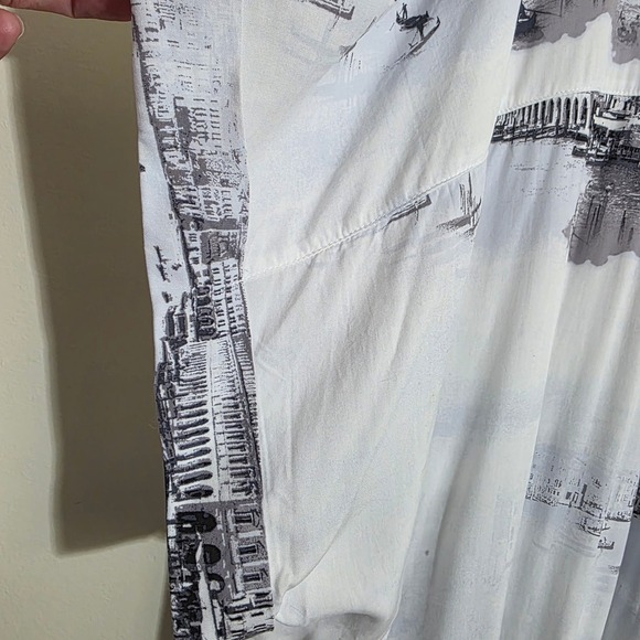 Jane + Delancey NWT Women Shirt Venice Scenic Print Button Down White Size 3X - Picture 13 of 14